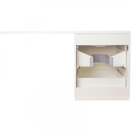 Тумба под раковину Style Line Даллас Люкс Plus 120 СС-00002351 подвесная Белая МДФ / ЛДСП