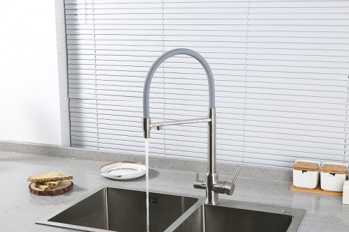 Смеситель для кухни Gappo G4399-5 Нержавеющая сталь Серый латунь