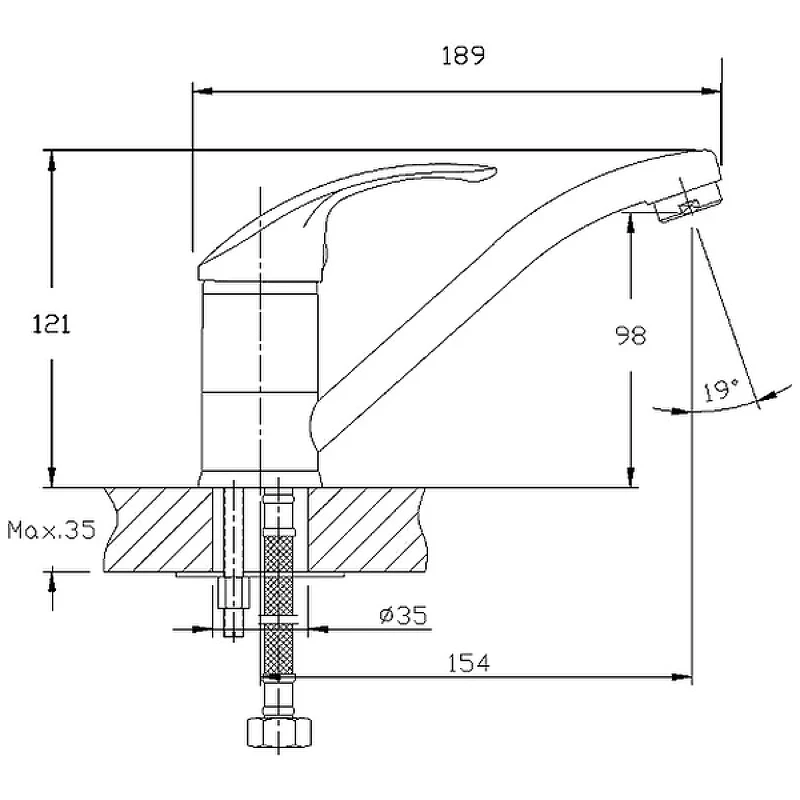Смеситель для раковины Haiba HB4536 Хром