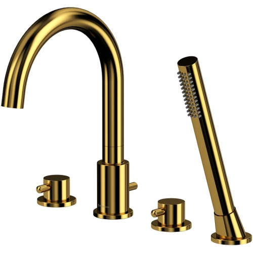 Смеситель на борт ванны Whitecross Y gold Y1232GL Золото латунь