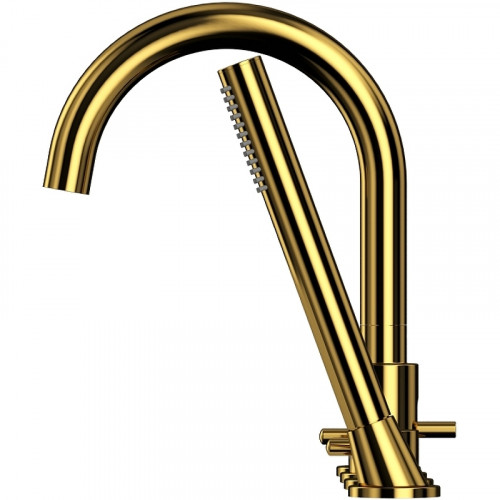 Смеситель на борт ванны Whitecross Y gold Y1232GL Золото латунь