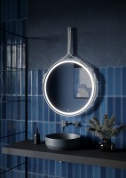 Зеркало Sancos Dames 65 DA650W с подсветкой Белое с сенсорным выключателем стекло