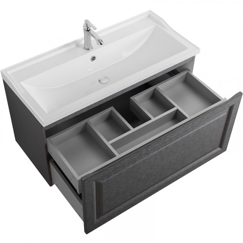 Тумба под раковину Cezares Giubileo 100 GIUBILEO-N-100-1C-SO-TIT-P подвесная Титан МДФ / ЛДСП