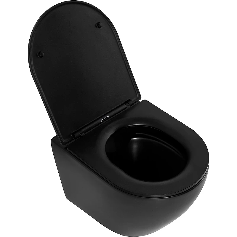 Унитаз BelBagno Colorato BB062CHR-MB подвесной Черный без сиденья фаянс подвесной