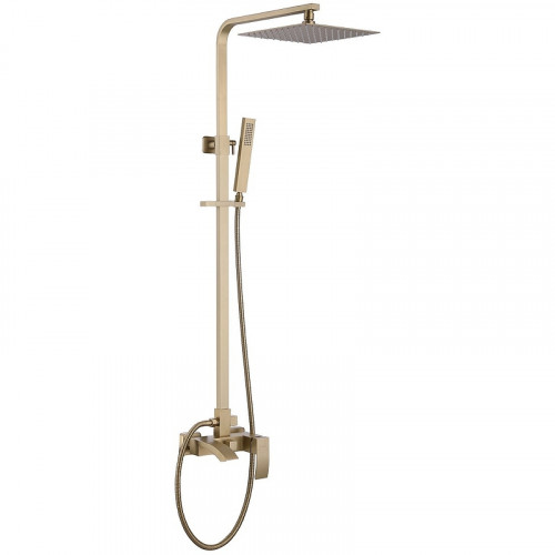 Душевая система Abber Rund AF8752G с термостатом Золото матовое латунь встраиваемый