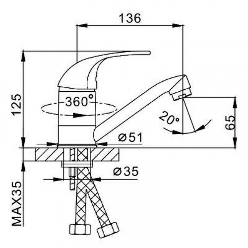 Смеситель для кухни Frap H02 F4502-2-B Хром
