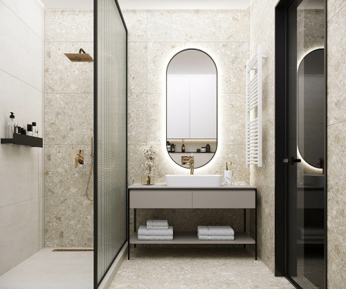 Керамогранит Laparet Matrix светло-бежевый k952682R0001LPER 60x120 бежевый для ванной комнаты, для кухни Индия