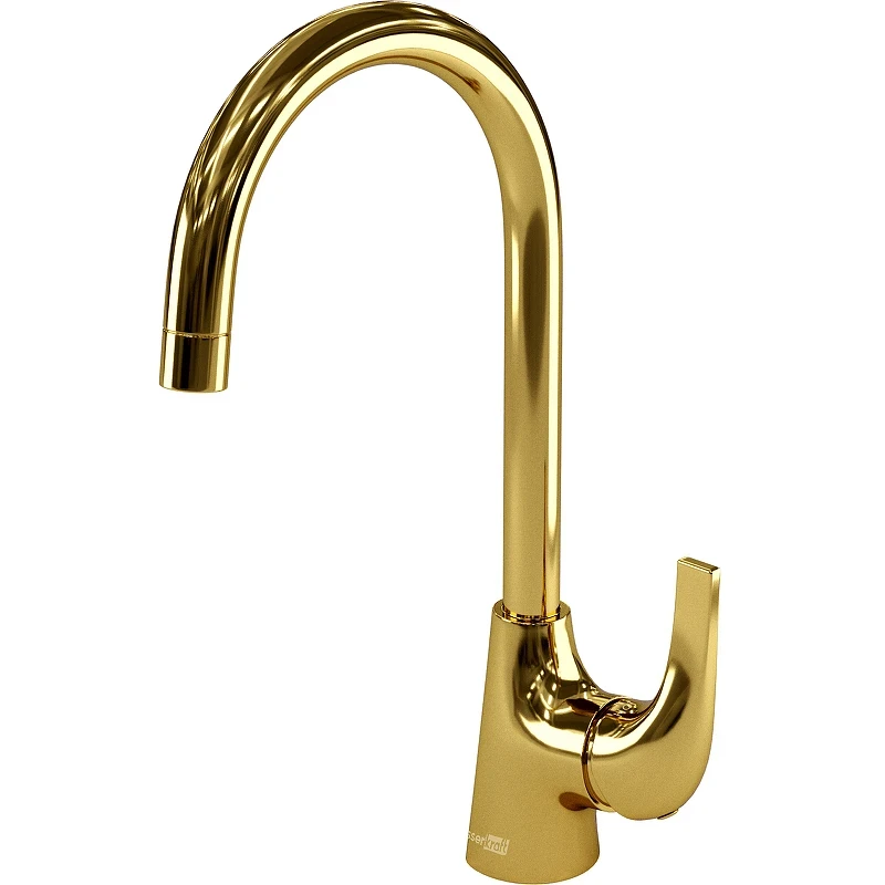 Смеситель для кухни WasserKRAFT Sauer 7107 Золото латунь