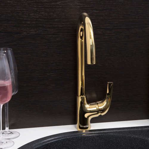 Смеситель для кухни WasserKRAFT Sauer 7107 Золото латунь