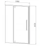 Душевая дверь Vincea Slim-N 100 VDP-4SN100CL профиль Хром стекло прозрачное