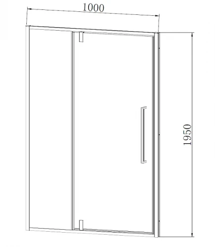 Душевая дверь Vincea Slim-N 100 VDP-4SN100CL профиль Хром стекло прозрачное