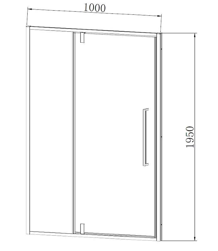 Душевая дверь Vincea Slim-N 100 VDP-4SN100CL профиль Хром стекло прозрачное