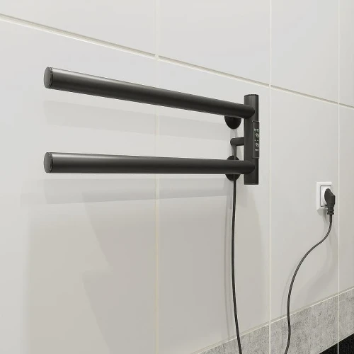 Электрический полотенцесушитель Маргроид Cook 190х110 Cook-1840-1049-9005R правый Черный матовый