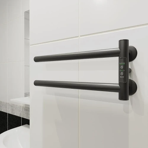 Электрический полотенцесушитель Маргроид Cook 190х110 Cook-1840-1049-9005R правый Черный матовый