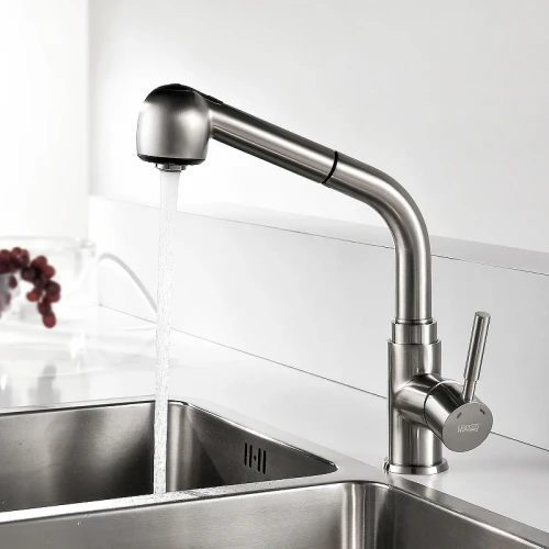 Смеситель для кухни WasserKRAFT Wern 4266 Хром матовый латунь