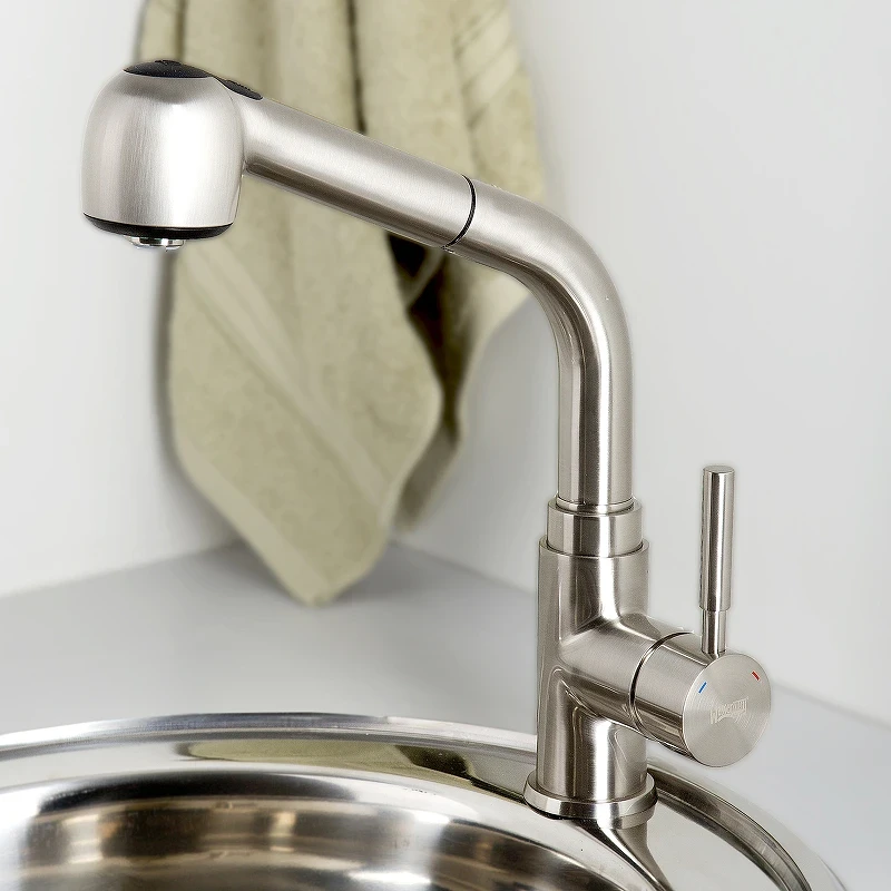 Смеситель для кухни WasserKRAFT Wern 4266 Хром матовый латунь
