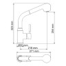Смеситель для кухни WasserKRAFT Wern 4266 Хром матовый латунь