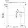 Душевой поддон из искусственного камня WasserKRAFT Neime 90х90 19T03 Черный матовый