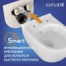 Унитаз с инсталляцией Cersanit City Smart DPL EO Slim + Aqua 40 Smart M 69324 цвет Белый с сиденьем Микролифт и клавишей смыва цвет Черный матовый
