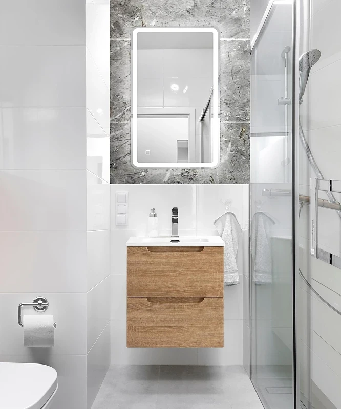 Тумба под раковину BelBagno Etna 50 ETNA-500-2C-SO-WO подвесная Rovere Bianco МДФ / ЛДСП
