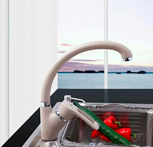 Смеситель для кухни Frap F4166-10 Светло-бежевый