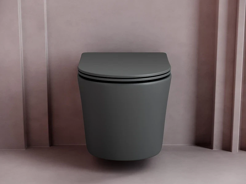 Комплект унитаза DIWO Ceramicanova Balearica Rimless CN6000MDH с сиденьем с инсталляцией DIWO 4501 с клавишей смыва цвет Глянцевый белый