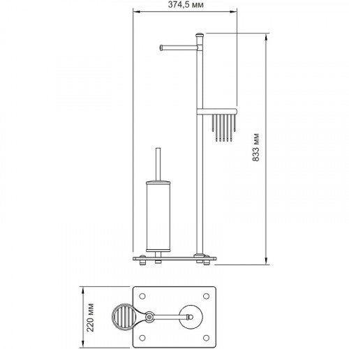 Напольная стойка WasserKRAFT K-1264NICKEL Никель