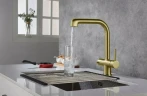 Смеситель для кухни Timo Saona 2346/17FL Золото матовое латунь