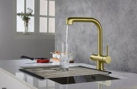 Смеситель для кухни Timo Saona 2346/17FL Золото матовое латунь
