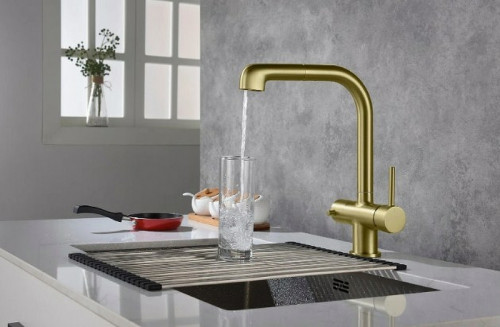Смеситель для кухни Timo Saona 2346/17FL Золото матовое латунь