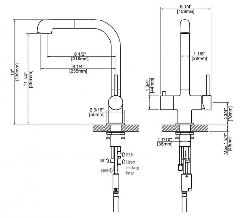 Смеситель для кухни Timo Saona 2346/17FL Золото матовое латунь