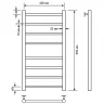 Водяной полотенцесушитель Comfysan Luce W-8 80x40 013431 Белый матовый