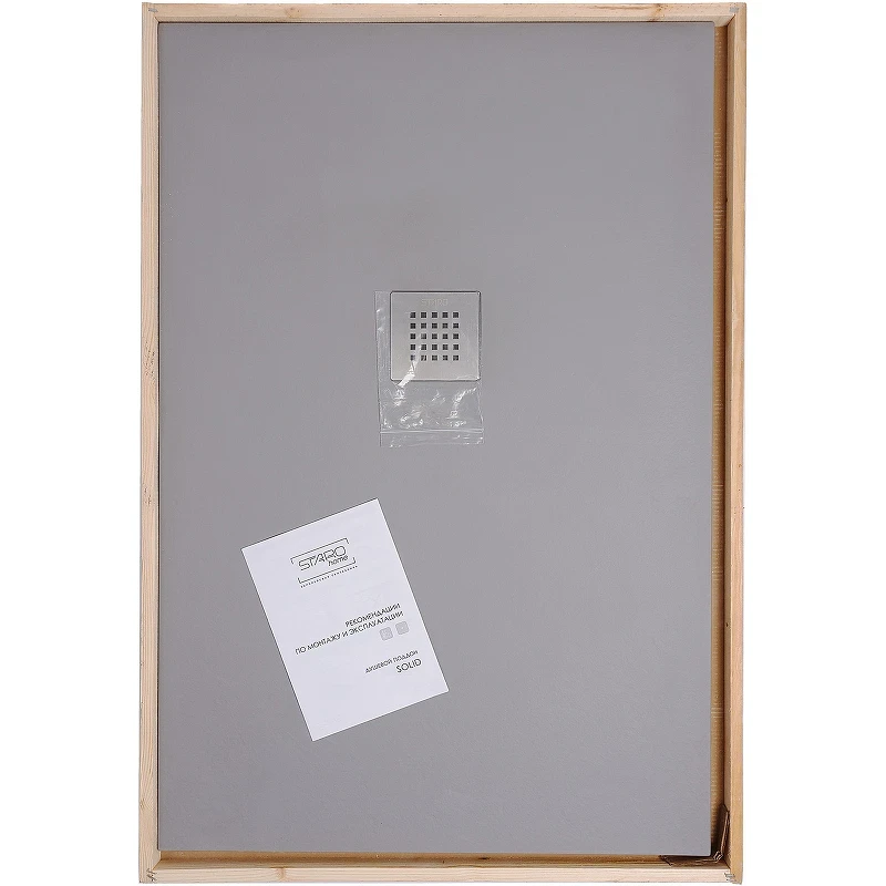 Душевой поддон из искусственного камня Starohome Solid 120х70 1237828 Grey Matt