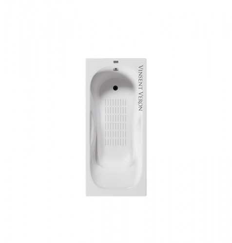 Чугунная ванна Vinsent Veron Aura 150x75 VAU1507542-AS цвет Белый с антискользящим покрытием