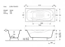 Чугунная ванна Vinsent Veron Aura 150x75 VAU1507542-AS цвет Белый с антискользящим покрытием