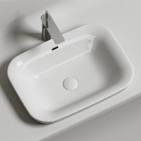 Раковина Ceramicanova Element 58 CN6041 Белая фарфор полувстраиваемая