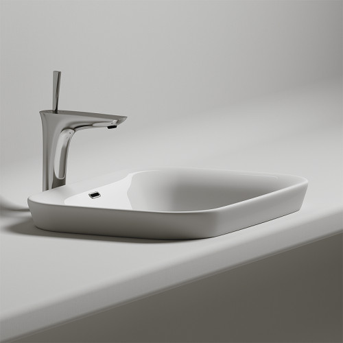 Раковина Ceramicanova Element 58 CN6041 Белая фарфор полувстраиваемая