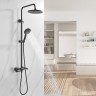 Душевая система Rose R39H R3936H Черная матовая