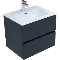 Тумба под раковину Aquanet Алвита New 60 277511 подвесная Антрацит МДФ / ЛДСП