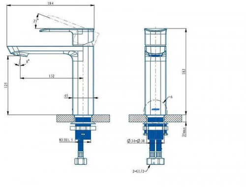 Смеситель для раковины Arrow AMP11893GG цвет Серый