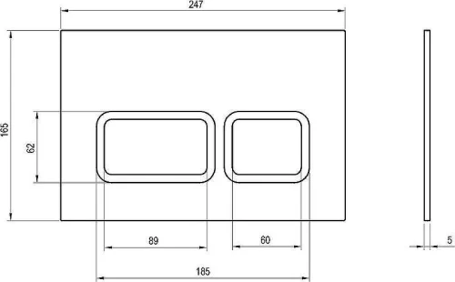 Кнопка смыва для инсталляции Ravak Twin Flat X01739 Сатин