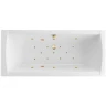Акриловая ванна Excellent Aquaria Lux Slim 180x80 WAEX.AQU18S.RELAX.GL цвет Белый с гидромассажем форсунки Золото