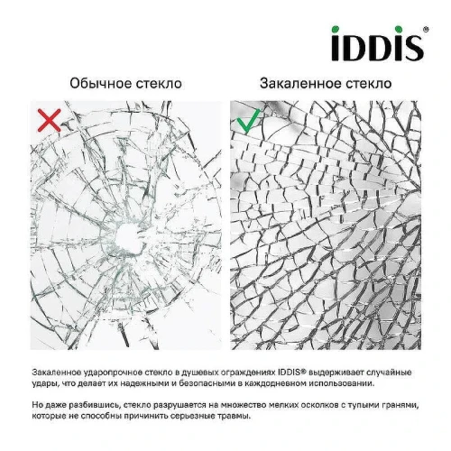 Душевая стенка Iddis Slide 90 SLI6BS9i23 профиль Черный матовый стекло прозрачное