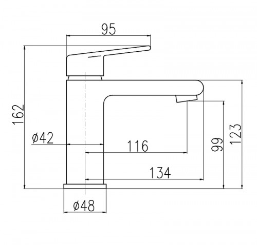 Смеситель для раковины Rav Slezak Colorado CO128.5BC Белый глянцевый Хром латунь