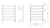 Электрический полотенцесушитель Comfysan Stella EC-6 70х40 018573 цвет Золото