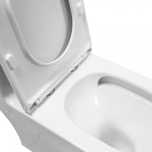 Унитаз моноблок Azario Vally Торнадо AZ-80687 цвет Белый с сиденьем Микролифт