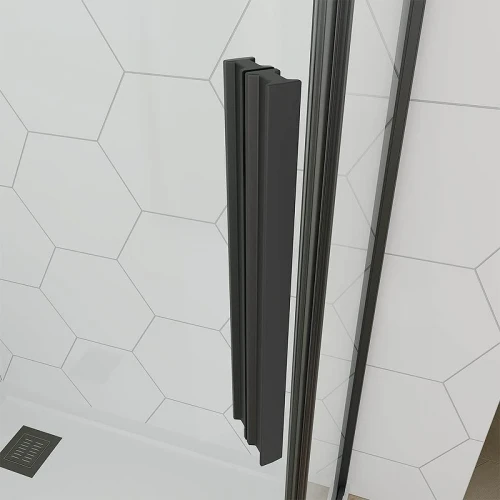 Душевой уголок Veconi Ottimo 80х80 OP10B-8080-01-C9 профиль Черный матовый стекло прозрачное