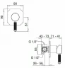 Смеситель для душа Cezares Olimp DIM2-L OLIMP-DIM2-03/24-L Золото 24 карат латунь встраиваемый