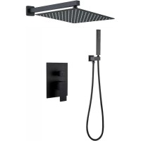 Душевая система Berges Ventas 2S Black 073002 Черная матовая латунь встраиваемый