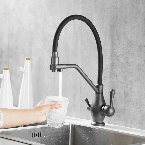 Смеситель для кухни Rose R858Y цвет Пепельный Серый